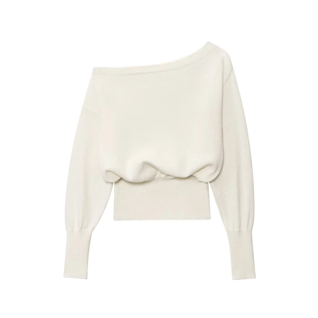 Women's Fashionable American-Style Off-Shoulder Sweater New Arrival Loose-Fit Fitted Strapless Base Layer Sweater